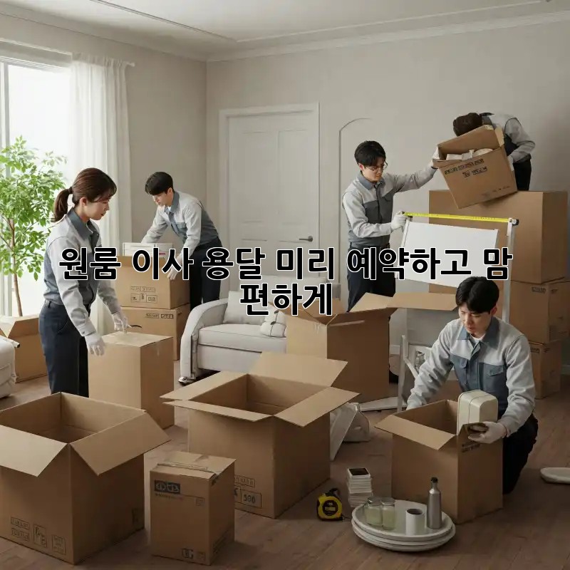 원룸 이사 용달, 미리 예약하고 맘 편하게!