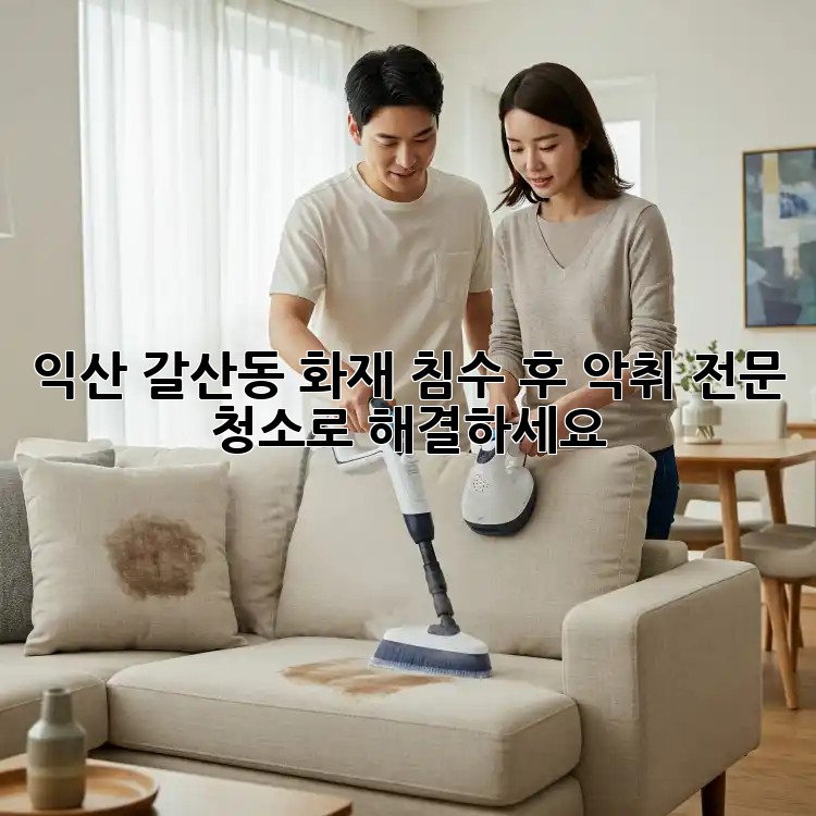 익산 갈산동 화재, 침수 후 악취? 전문 청소로 해결하세요!