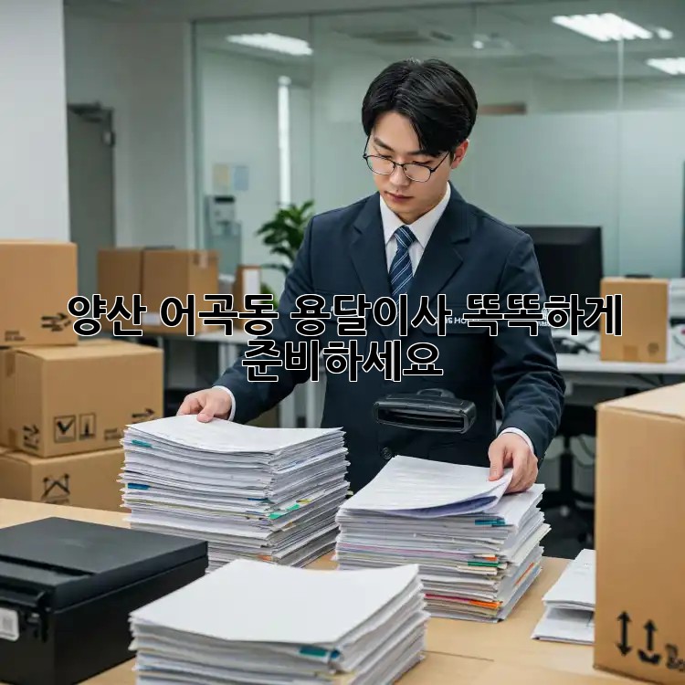 양산 어곡동 용달이사, 똑똑하게 준비하세요!