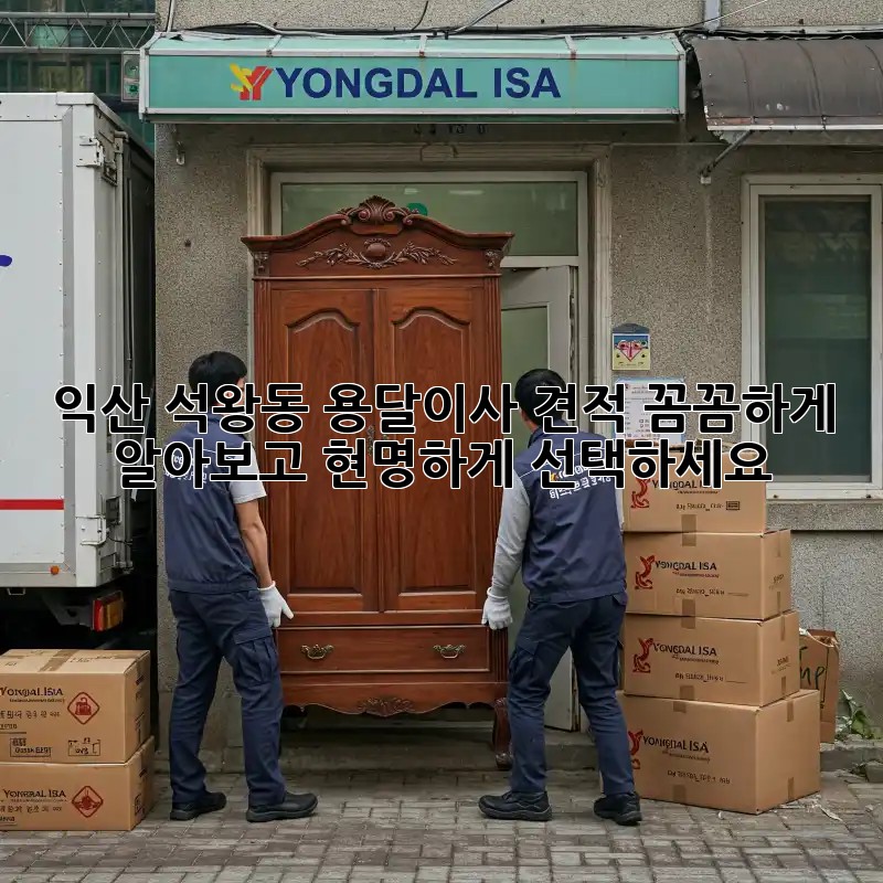 익산 석왕동 용달이사 견적: 꼼꼼하게 알아보고 현명하게 선택하세요!