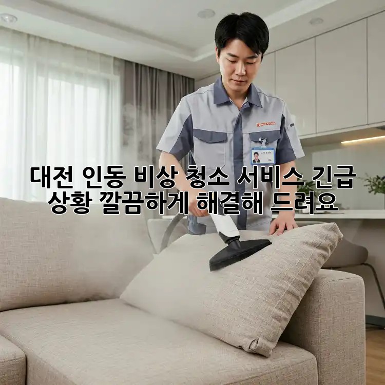 대전 인동 비상 청소 서비스: 긴급 상황, 깔끔하게 해결해 드려요!
