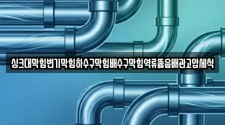 싱크대막힘변기막힘하수구막힘배수구막힘역류뚫음배관고압세척