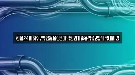 친절24시하수구막힘뚫음싱크대막힘변기뚫음역류고압세척내시경
